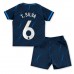 Chelsea Thiago Silva #6 Kopio Lastenvaatteet Vieras Pelipaita Lasten 2023-24 Lyhyet Hihat (+ shortsit)